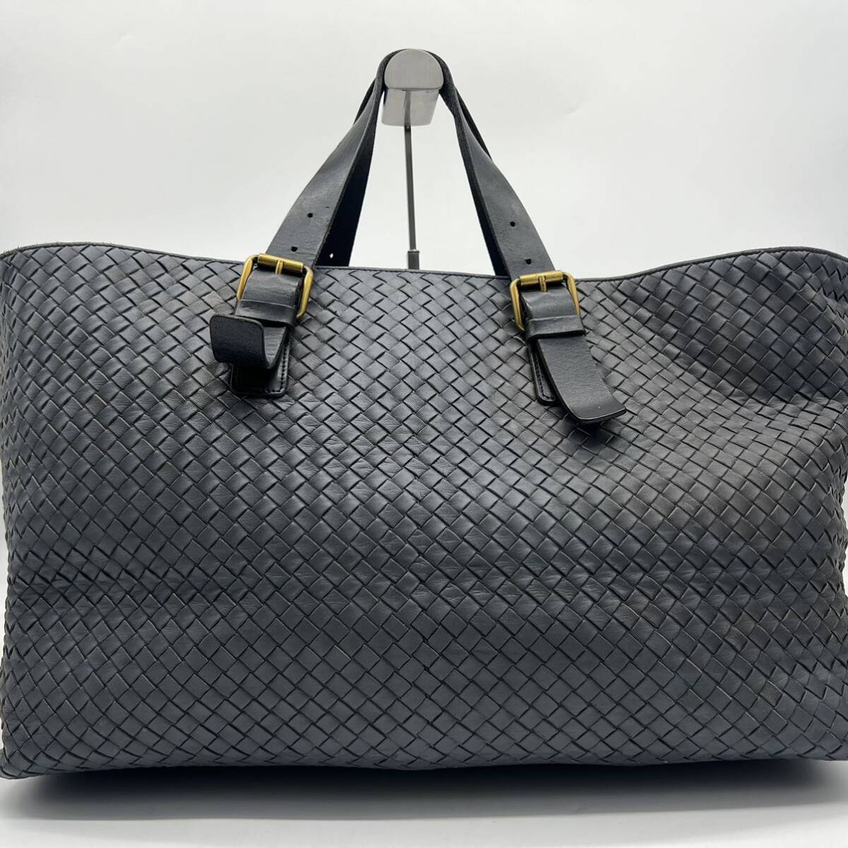 1円 【極美品】BOTTEGA VENETA ボッテガヴェネタ イントレチャート トートバッグ ワンショルダー ラージ 大容量 レザー メンズ ビジネスの画像5