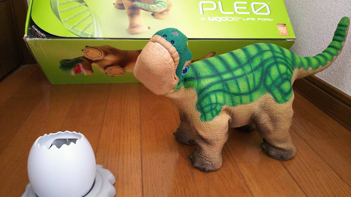 【希少 稼働! PLEO 恐竜 ロボット 新品バッテリー付き 皮膚裂け無し プレオ AIBO好きにも UGOBE BDL ①】の画像7