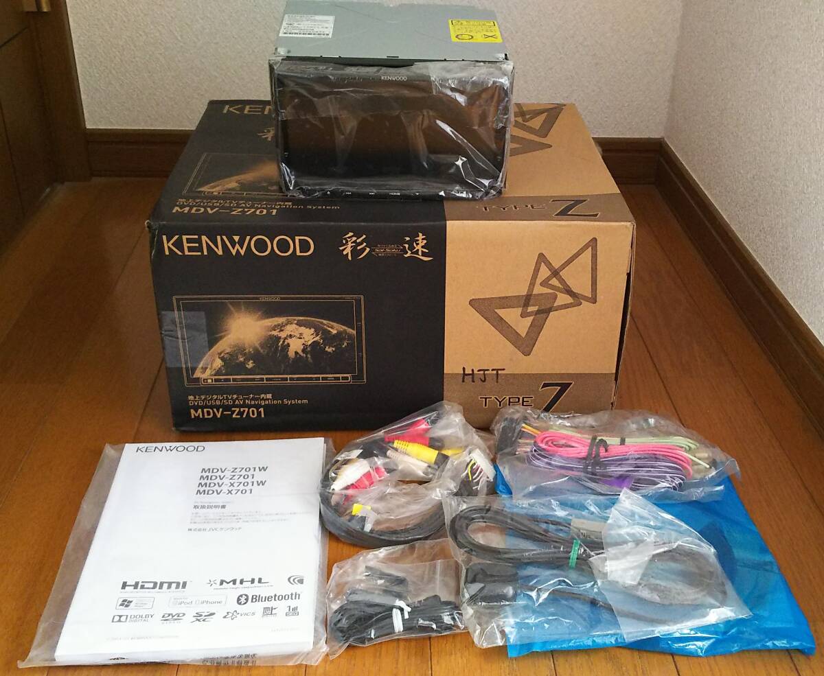 【未使用！ KENWOOD 彩速ナビ MDV-Z701 地図データ最新版に更新済！】の画像1