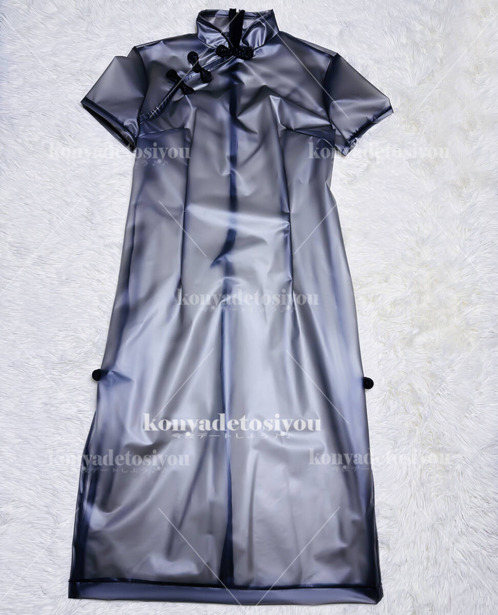 LJH23004-1 black TPU super sexy .... China dress manner mini-length dress cosplay fancy dress change equipment female cabaret club employee dress Event costume 