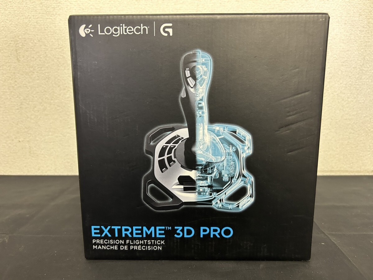 A3　Logitech　ロジテック　ロジクール　EXTREME 3D PRO　フライトスティック　元箱付　現状品_画像1