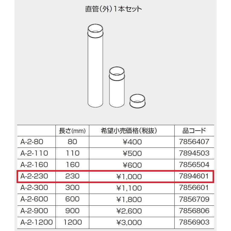 ノーリツ 給排気管セット A-2-230 GUQ-5D・GUS-100D 専用部材 7894601 a_画像1