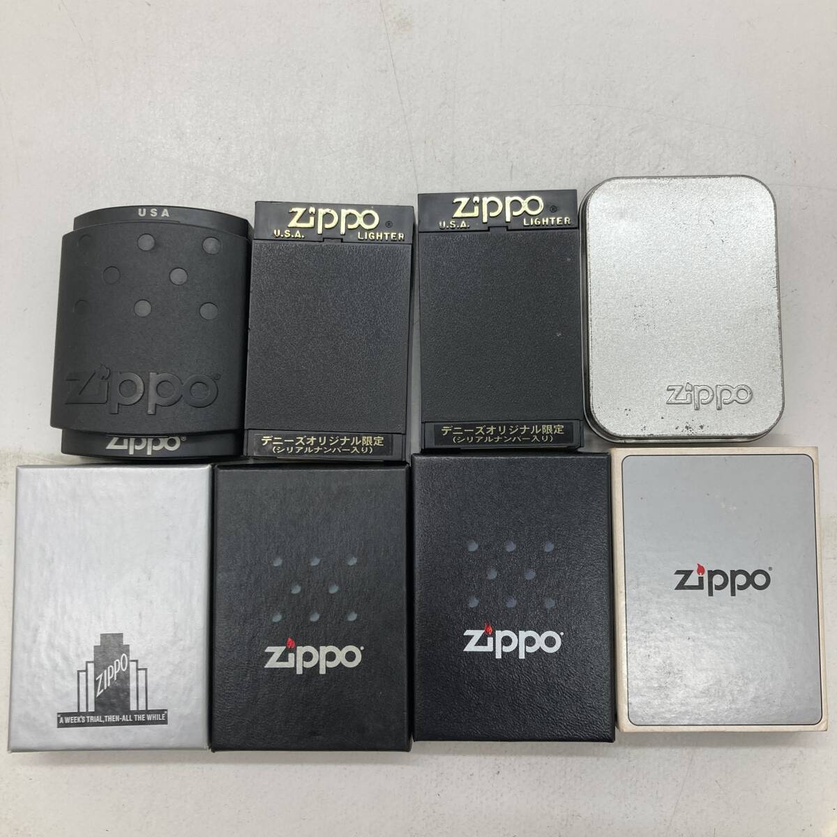 【1円～】ZIPPO 箱付 ジッポライター [8個セット] DPD デニーズオリジナル ポパイ ハンティングワールド アーマー【中古品】_画像10