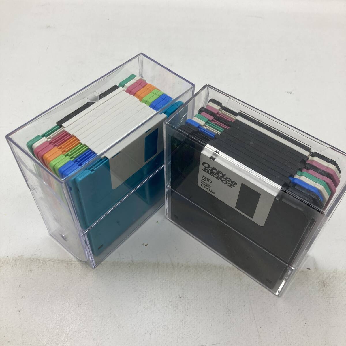 【1円～】Maxell(マクセル)・Office DEPOT(オフィス・デポ) 2HD フロッピーディスク 24枚セット 収納ケース付【中古品】_画像6