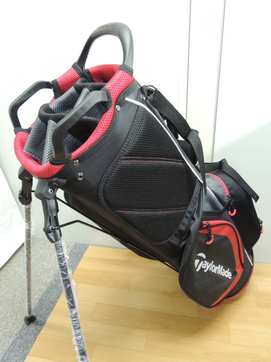 ★新品／最終在庫★スタンドキャディバッグ (黒・赤)【★TaylorMade／9型：2.3kg／47インチ対応／TM セレクトプラス JJJ45】_画像2