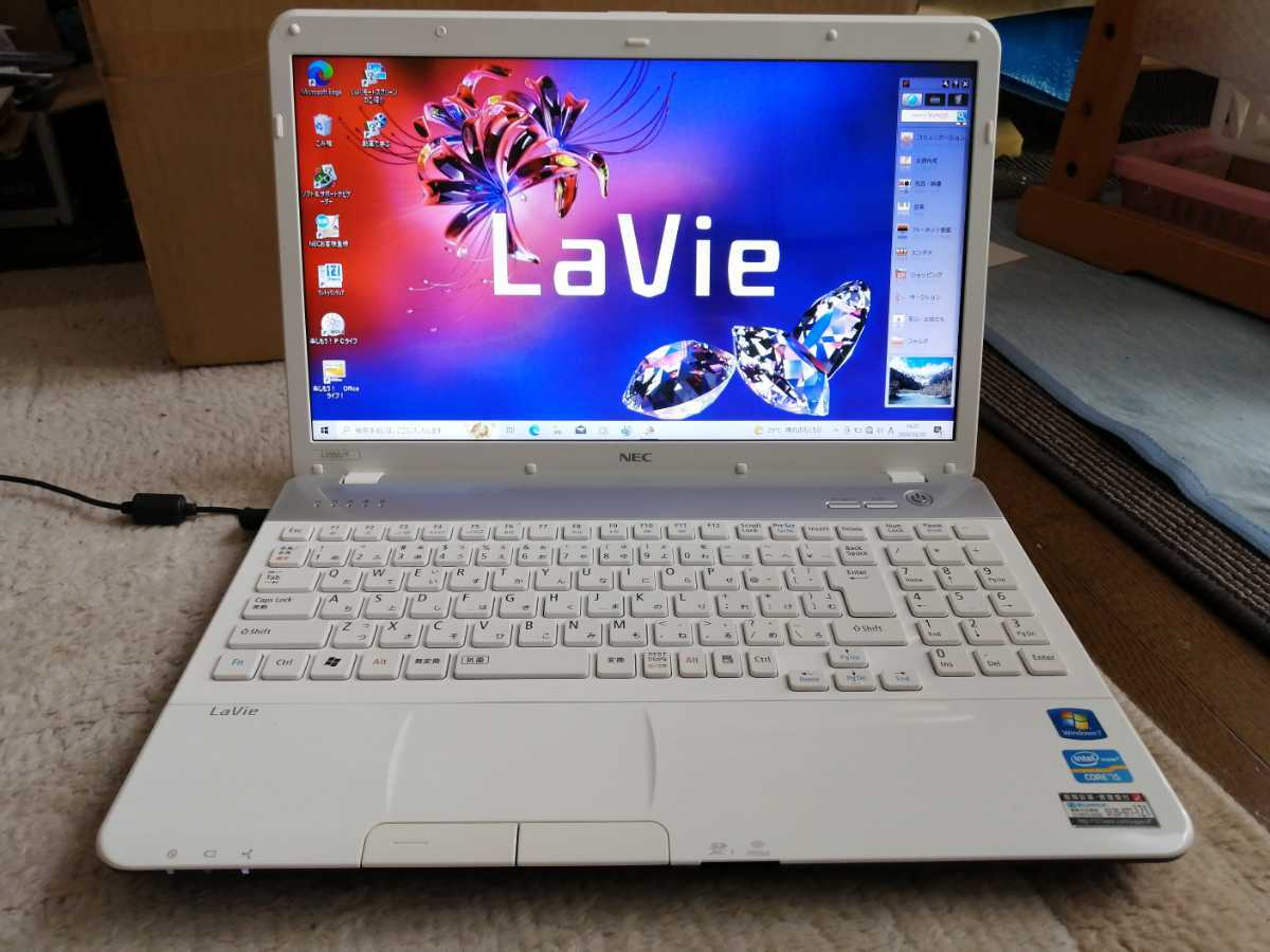 格安◆15.6インチ NEC LaVie LS550/F (i5-2.4Hz) 4GB 大容量750GB 無線lan ブル-レイドライブ Windows10&office365◆