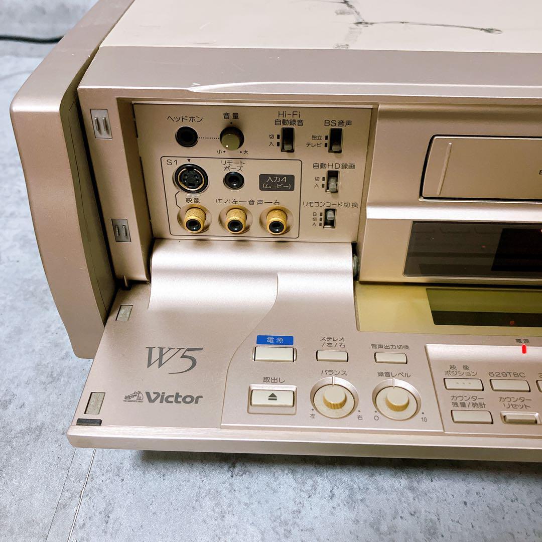 【希少・通電ジャンク】ビクター ビデオ カセット デッキ HR-W5 Victor レコーダー 現状品 VHSの画像4