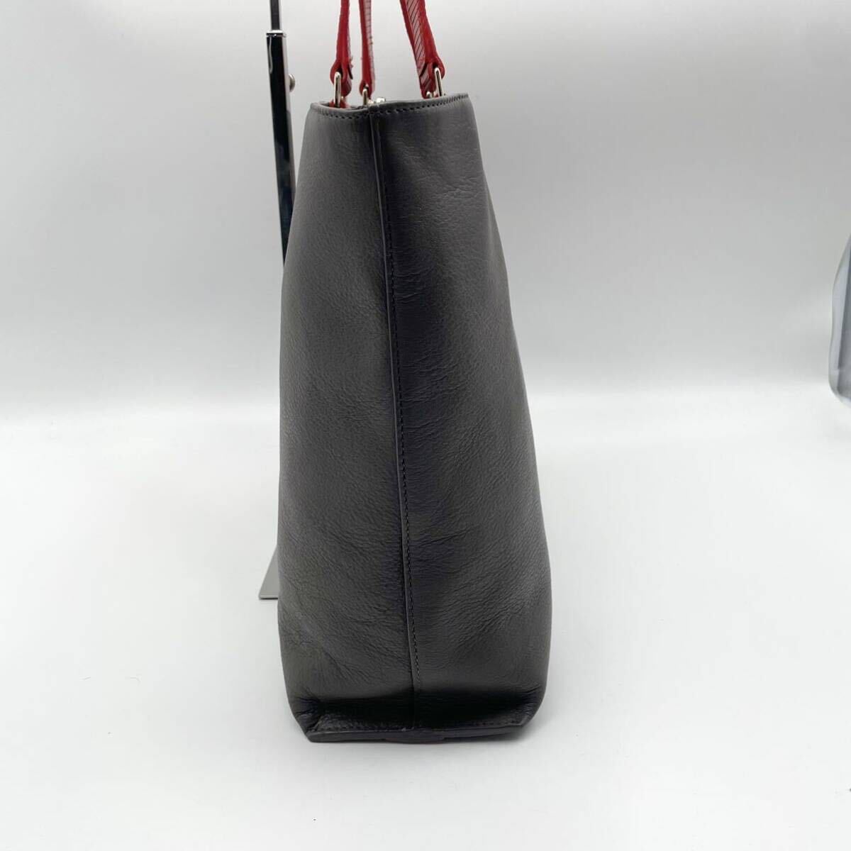 1 jpy [ ultimate beautiful goods * hard-to-find ]paul smith Paul Smith tote bag business bag bai color gray grey leather original leather A4* shoulder ..* men's 