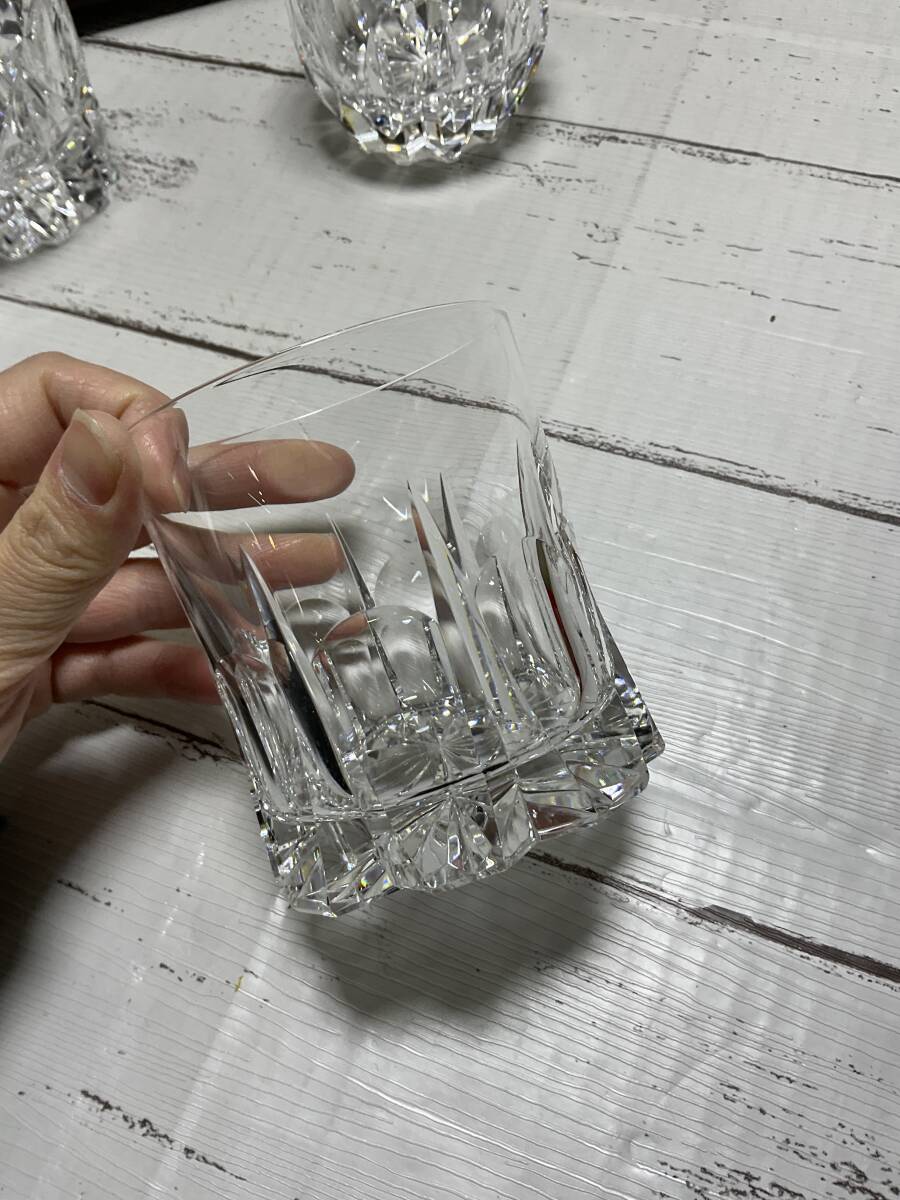 HOYA ホヤ クリスタル クリスタルガラス 最高級デザイン ロックグラス ３種類 ３客セット の画像3