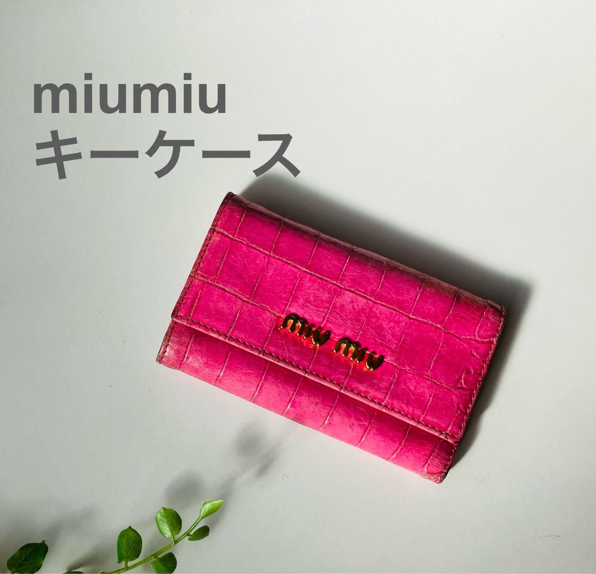 【miumiu】キーケース　ピンク