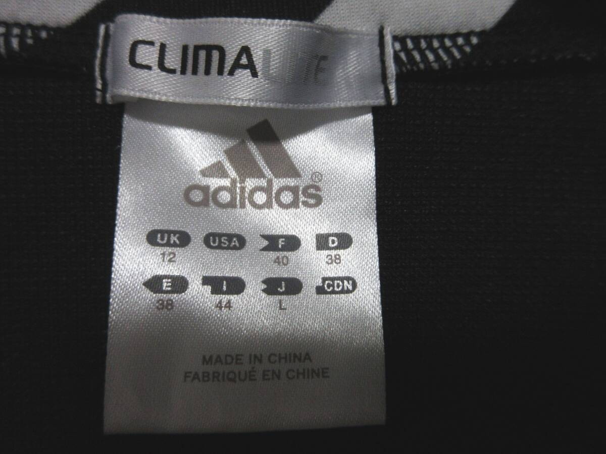 adidas アディダス ワンピース スポーツウエア ジップ 半袖 ロゴ P65958 JD1039 レディース L ブラック irmri yg5475_画像5