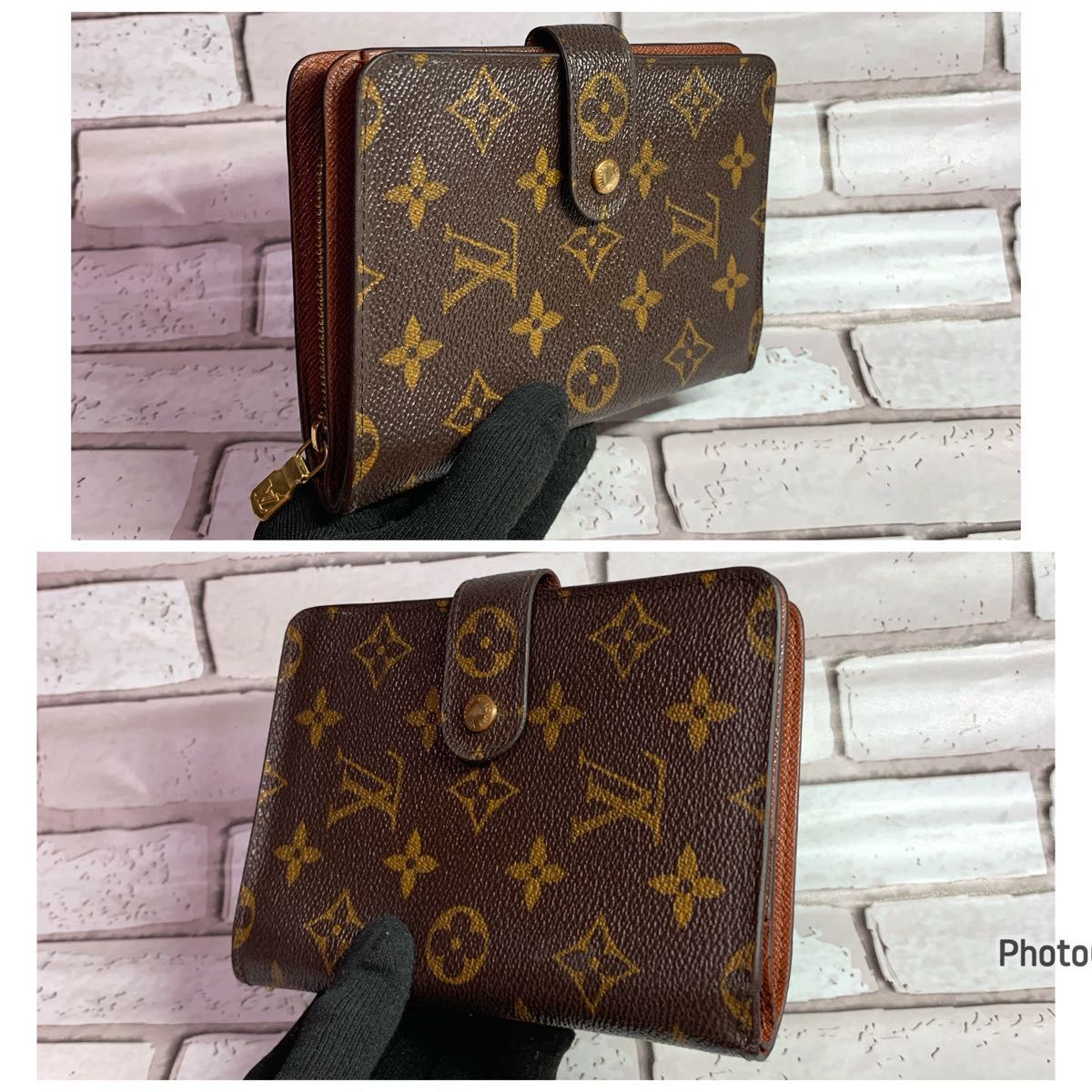 ルイヴィトン 2つ折り財布 モノグラム ポルト パピエ・ジップ LOUIS VUITTON 二つ折り財布 