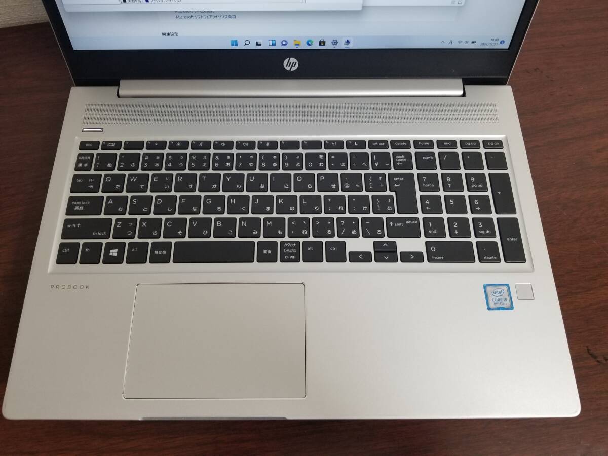 441 美品 HP ProBook 450 G6 Core i5 第８世代 (8265U)◆メモリ16GB◆SSD750GB◆15.6インチ Full HD 動作品 Win11 PC Office2021 laptop_画像7