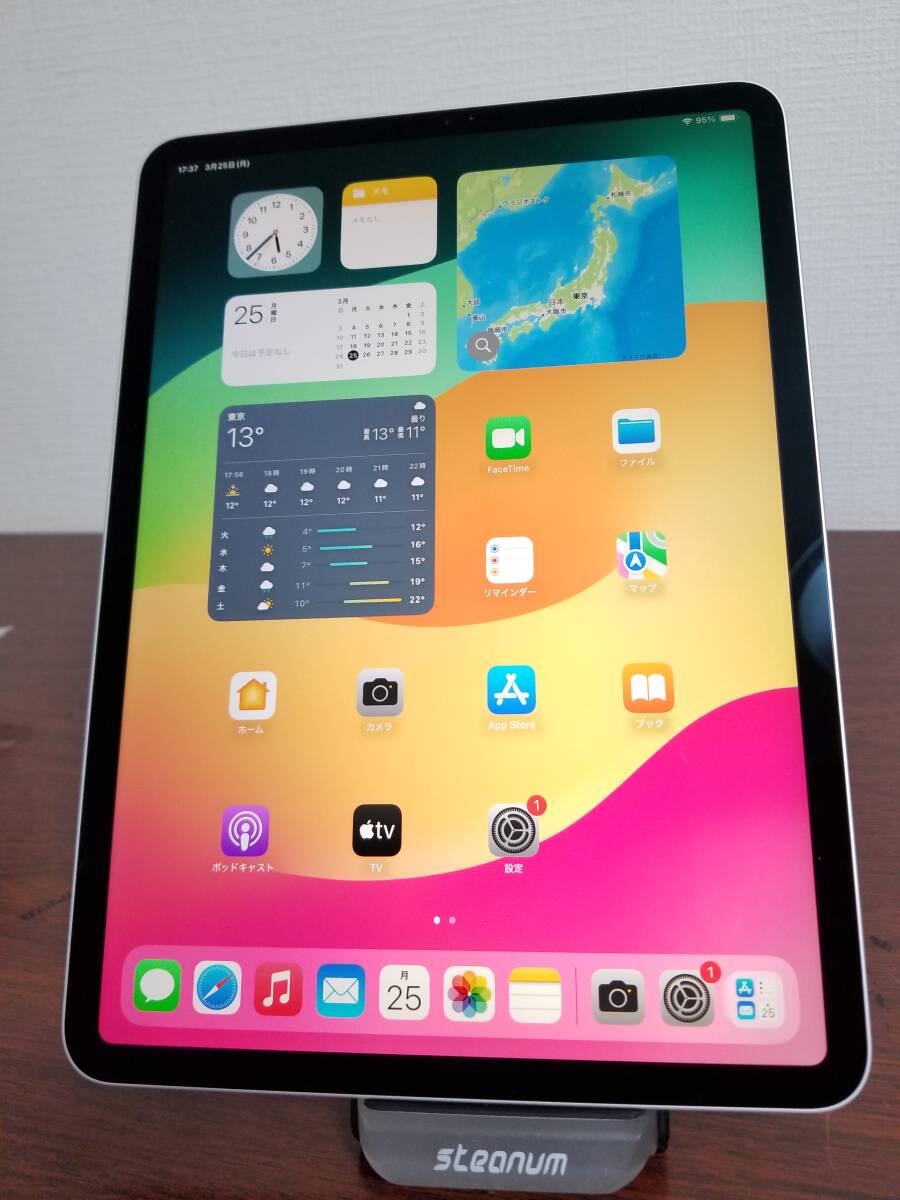 492 iPad Pro 11インチ 2018年モデル A12◆64GB◆RAM4GB Silver バッテリー97％ 充電回数4回 A1980 Wi-Fiモデル Apple タブレット _画像1