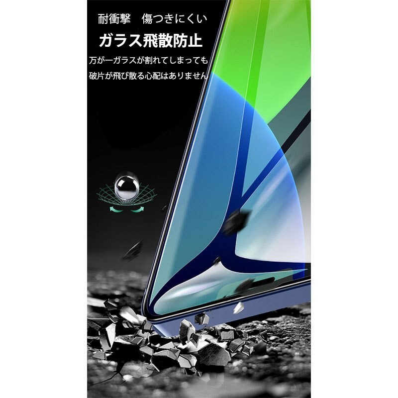 iPhone11 Pro Max/XS Maxグリーンガラス仕様フィルム アイフォン 保護フィルム付き 強化ガラス 硬度9H 飛散防止 指紋防止 気泡防止 Glass_画像7