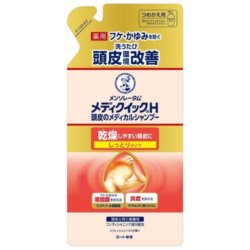 メディクイックＨ 頭皮のメディカルＳＰ ロート製薬 シャンプー 2個セット しっとり つめかえ用 280ml 医薬部外品 フケ・かゆみに_画像3