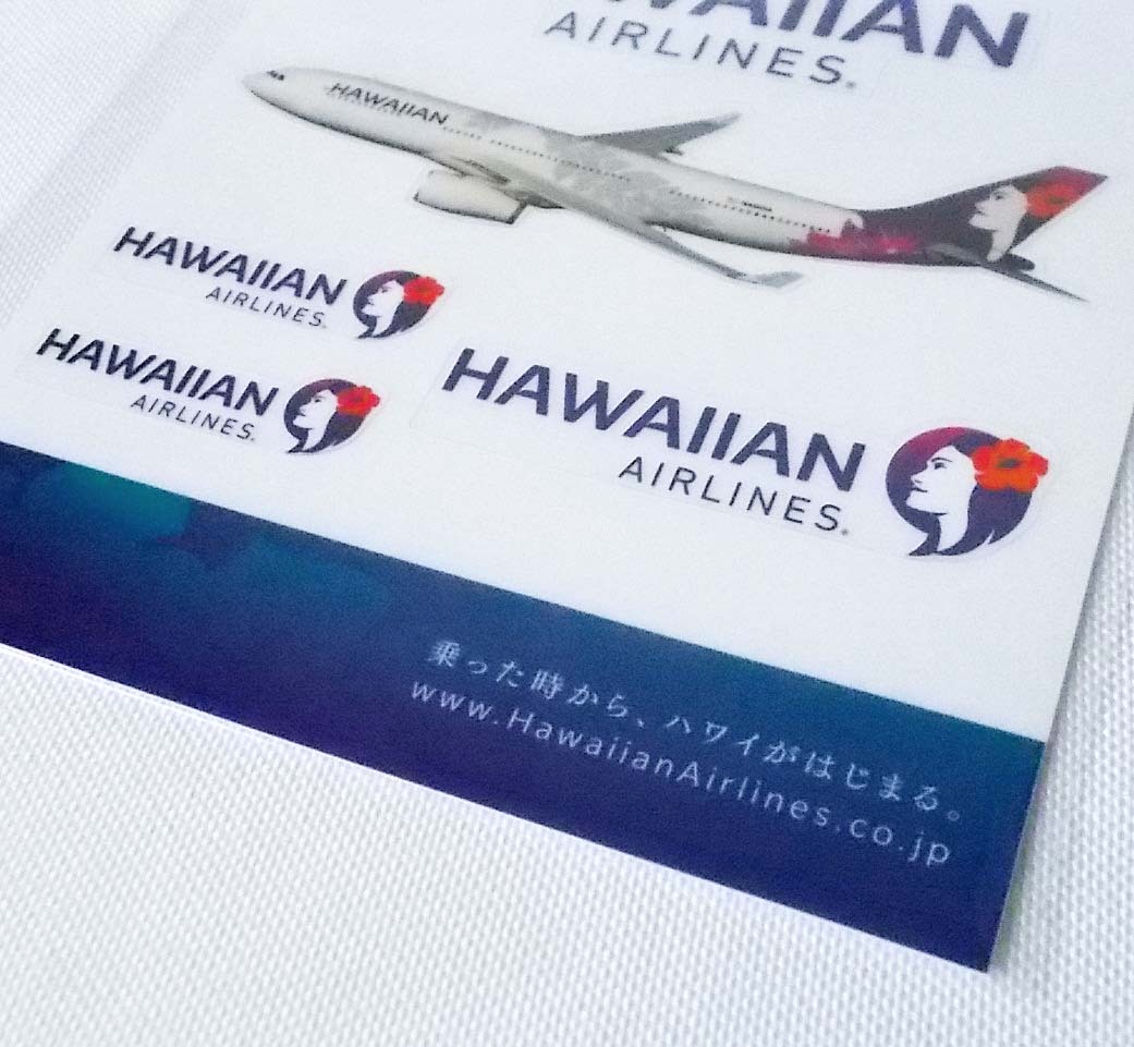 ハワイアン航空 新品 Pualani プアラニステッカー シール 7ピース 「乗った時から、ハワイがはじまる。」 送料無料_画像3