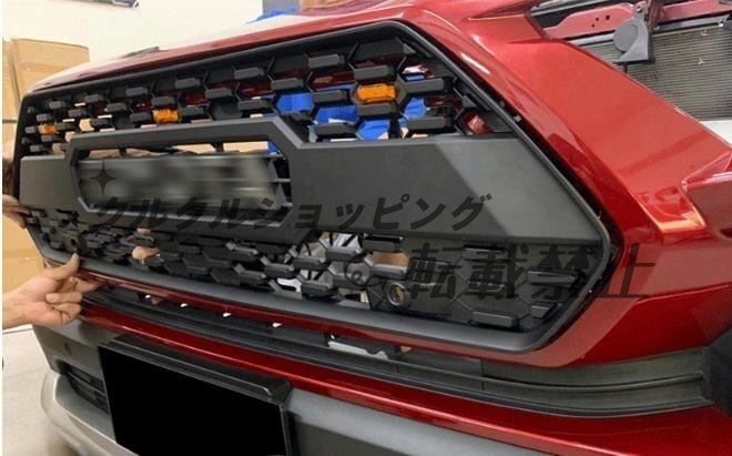 トヨタ RAV4 50系　2019年- LED付き　フロントグリル TRDルック　フロントガーニッシュ　外装カスタム TOYOTAロゴ付き_画像7