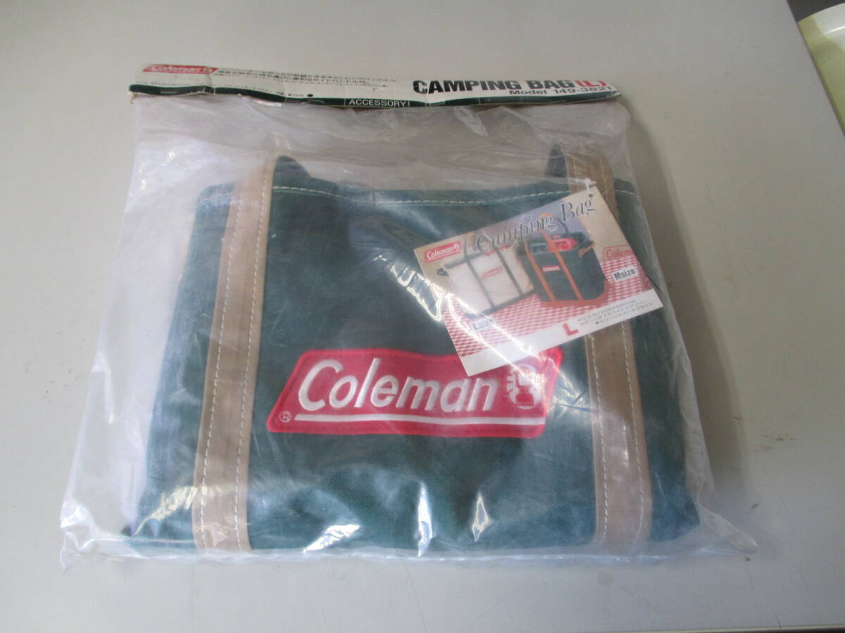 （未使用品） コールマン Coleman トート キャンピングバッグ Lサイズ 大容量 キャンバス生地 グリーン の画像1