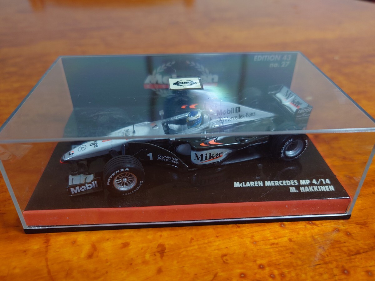 【新品同様】MINICHAMPS製　McLaren　MERCEDES　MP4/14 ミカ・ハッキネン車　McLaren COLLECTION　EDITION43 no.27 1/43スケール_画像7