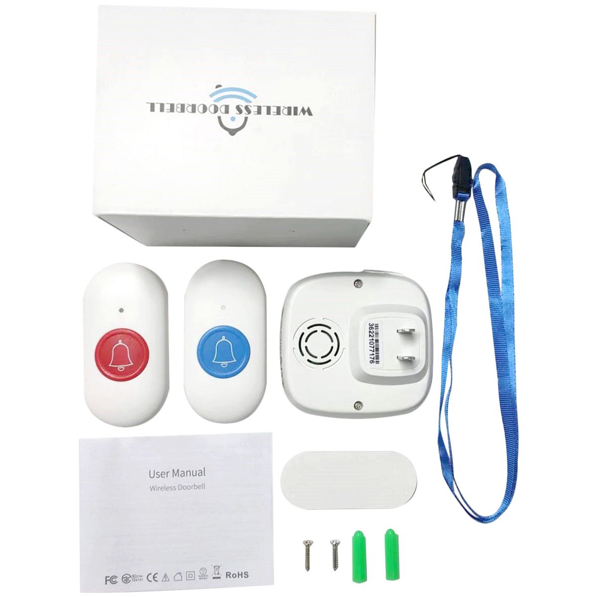 呼び出しワイヤレス コールボタン 介護ベル 電池式携帯しやすい 防水 緊急アラーム 警報 システム 高齢者/妊婦向け