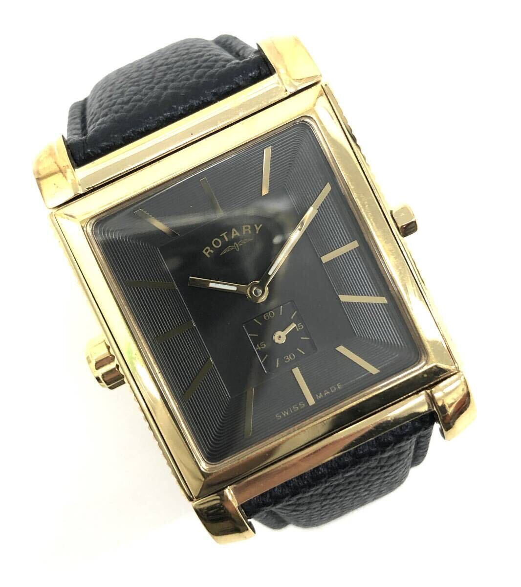 T03/067 ROTARY rotary smoseko Date attaching square Revell so both sides accessory clock wristwatch black / Gold 