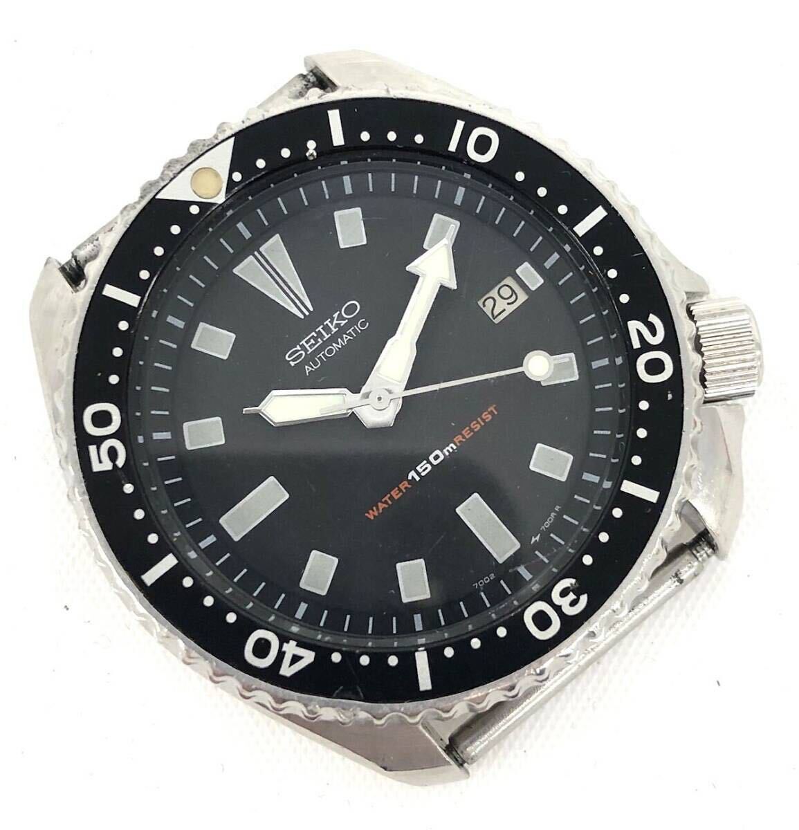 T03/122 SEIKO セイコー 自動巻き デイト 稼働品 AUTOMATIC オートマチック 腕時計 7002-7000 150ｍ 防水 ダイバーズ SCUBA DIVERSの画像6