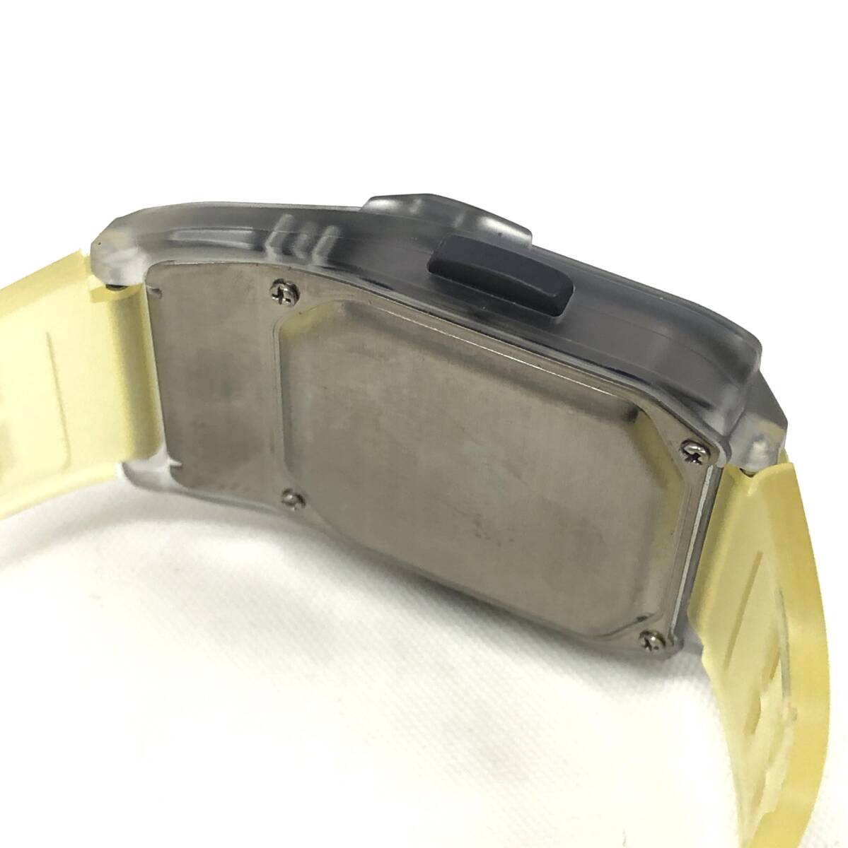 T03/071 希少 美品 CASIO カシオ DINO ZONE DBC-63 アクセサリー 多機能型 ラバーベルト デジタル 時計 腕時計 スケルトン DATABANK_画像4