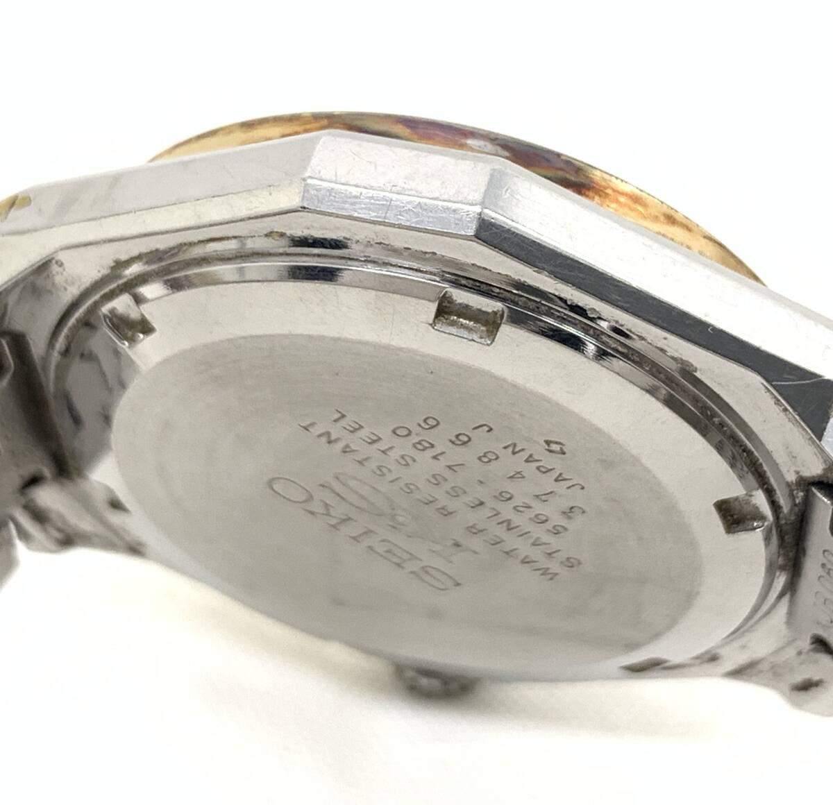 T03/104 SEIKO KS キングセイコー VANAC カットガラス 自動巻き AUTOMATIC オートマチック 純正ブレス 腕時計 5626-7180 グリーンの画像5