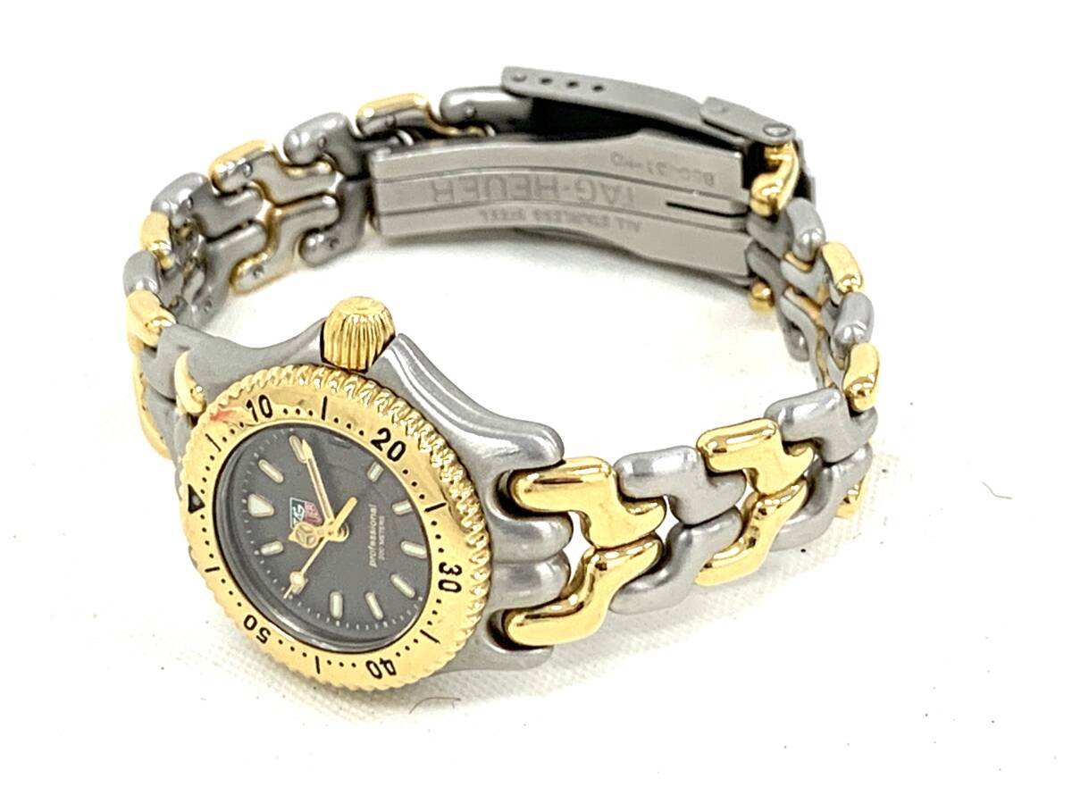 T03/169 TAG HEUER タグホイヤー プロフェッショナル 純正ブレス 腕時計 200ｍ WG1420‐0 シルバー/ゴールドの画像3