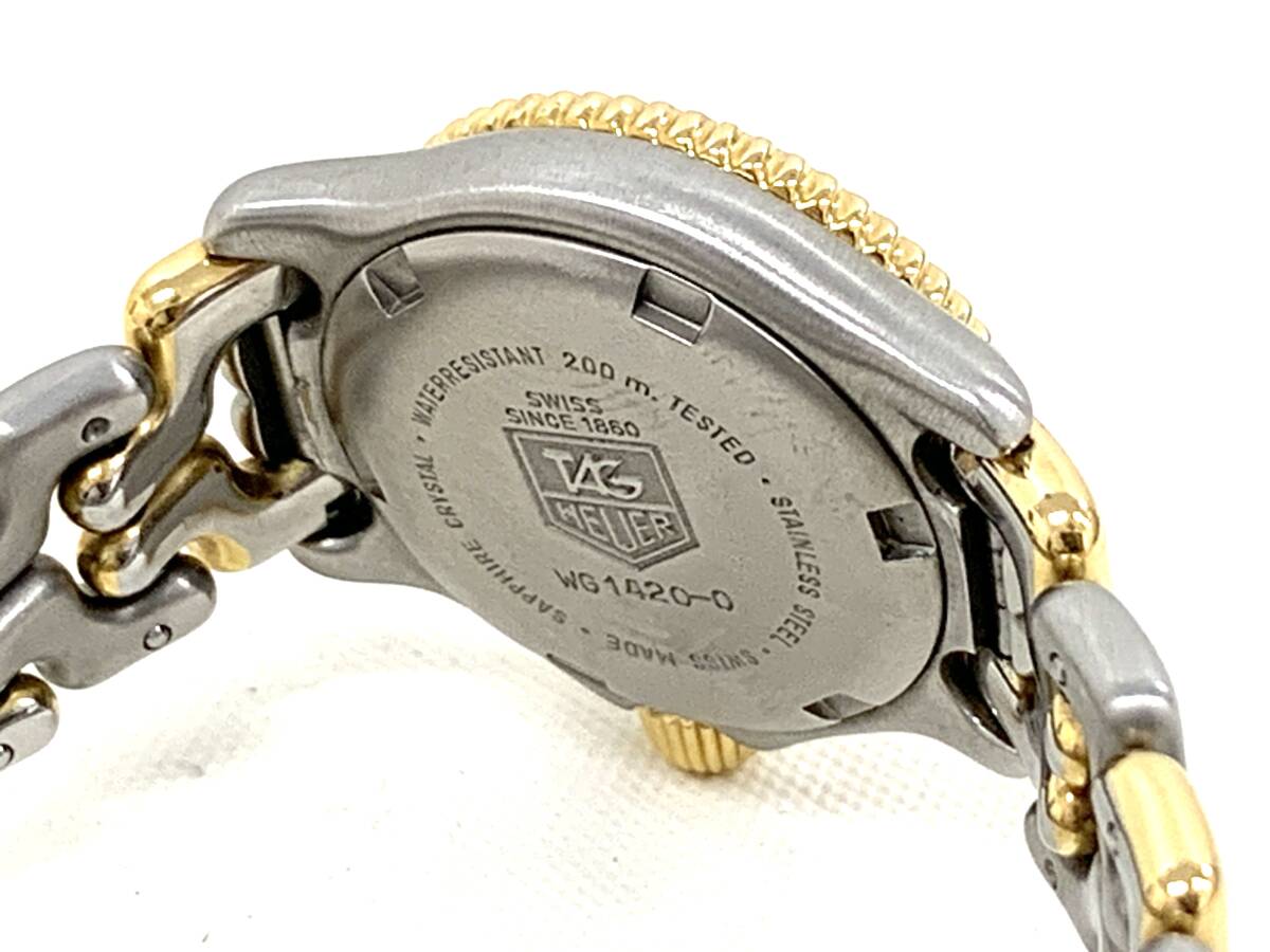 T03/169 TAG HEUER タグホイヤー プロフェッショナル 純正ブレス 腕時計 200ｍ WG1420‐0 シルバー/ゴールドの画像5