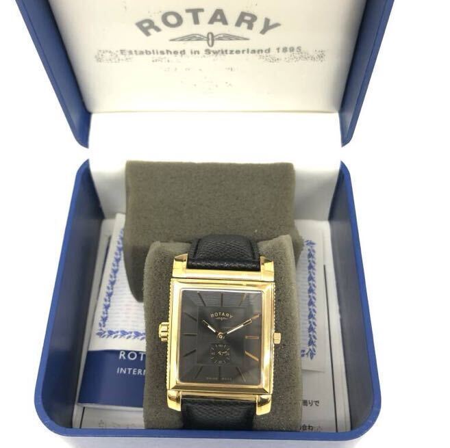 T03/067 ROTARY rotary smoseko Date attaching square Revell so both sides accessory clock wristwatch black / Gold 