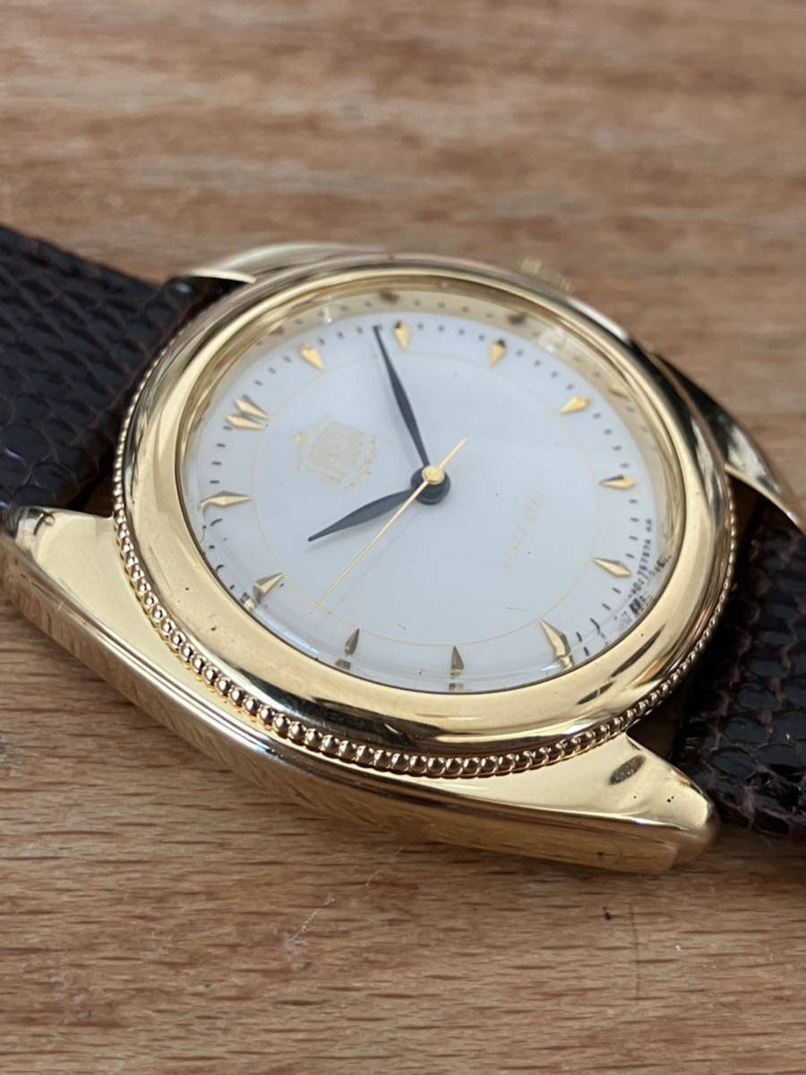 T02/107 JPRESS 1902 CITIZEN シチズン 腕時計 17石 手巻き 裏スケ GP/ss 6631 記念品？非売品？_画像3