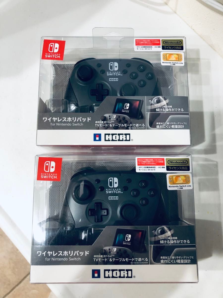 【2台セット】新品未開封 HORI ワイヤレスホリパッド for Nintendo Switch グレー NSW-175