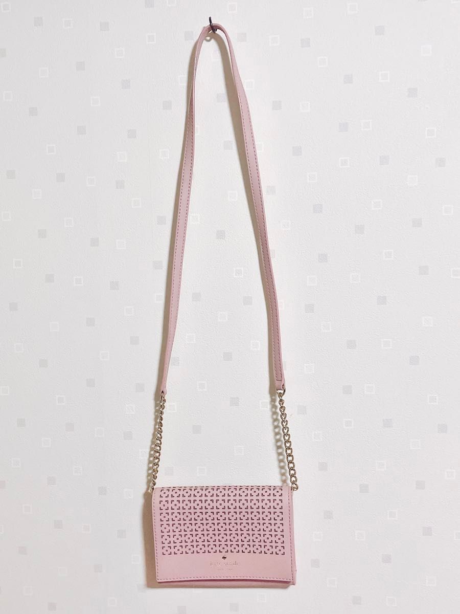 未使用品★ kate spade ケイトスペード　カッティングレザー　ミニショルダーバッグ