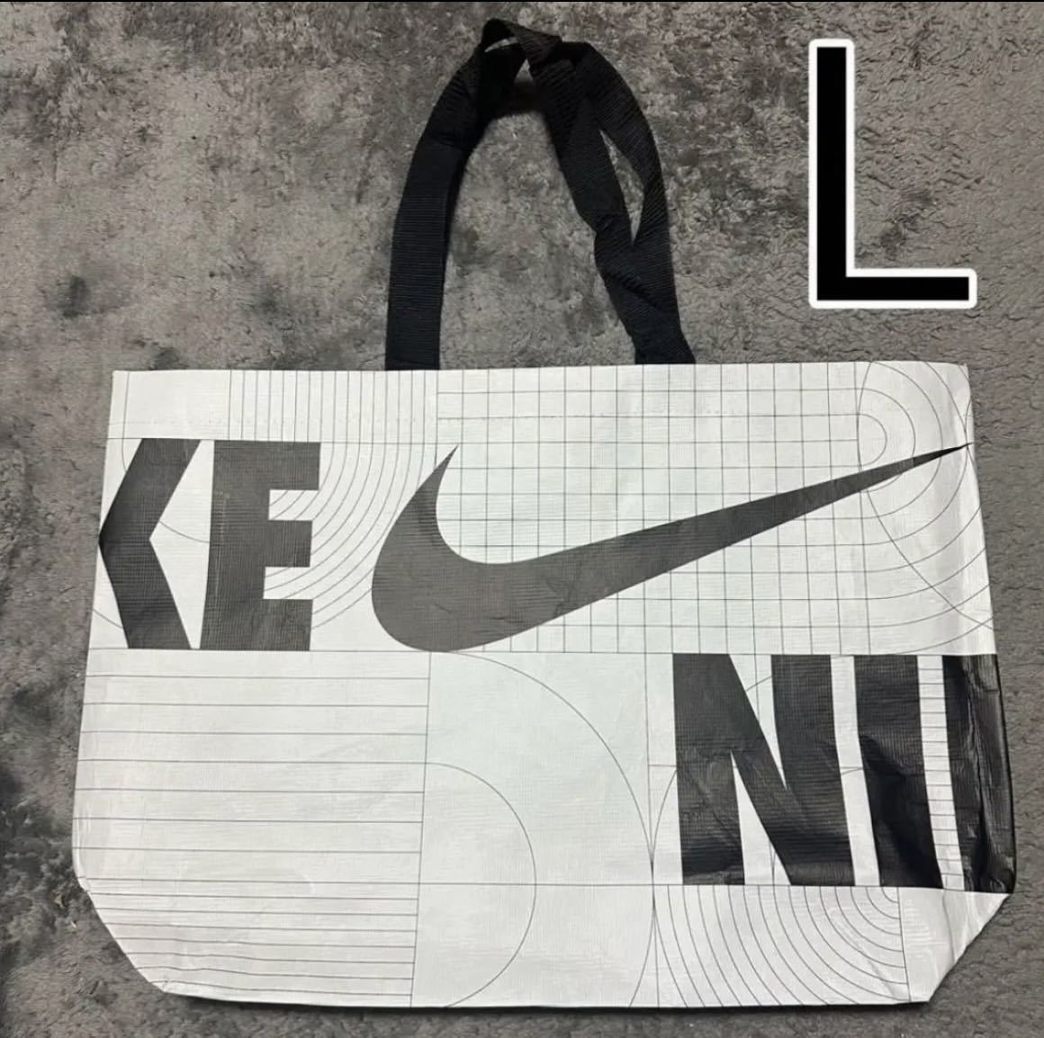 3枚セット! 新品 NIKE エコバッグ S M L 新品 ナイキ トートバッグ ショッパー ショップ袋 エコバック 3点セット 韓国 白 ホワイト 黒