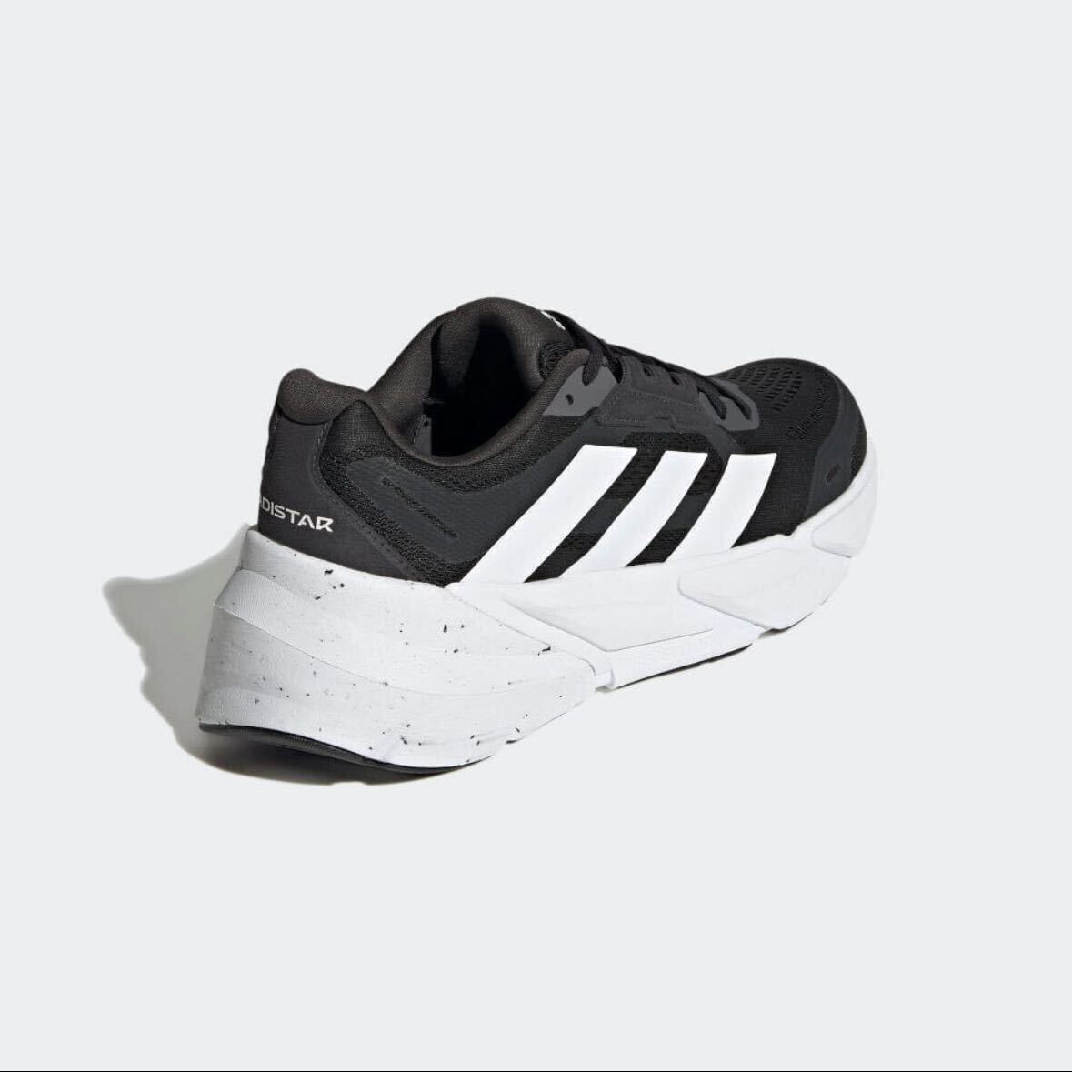 26.0cm 新品 adidas adistar 厚底 ランニングシューズ アディスター クッション 反発 高機能 ジョグ ジョギング 黒 ブラック GX2995_画像3