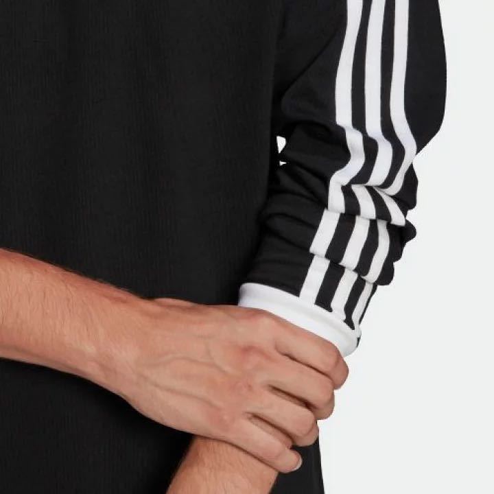 格安送料 Lサイズ 新品 adidas Originals アディダス オリジナルス 長袖 Tシャツ 3ストライプ ロンT トップス ブラック 黒 GN3478_画像9