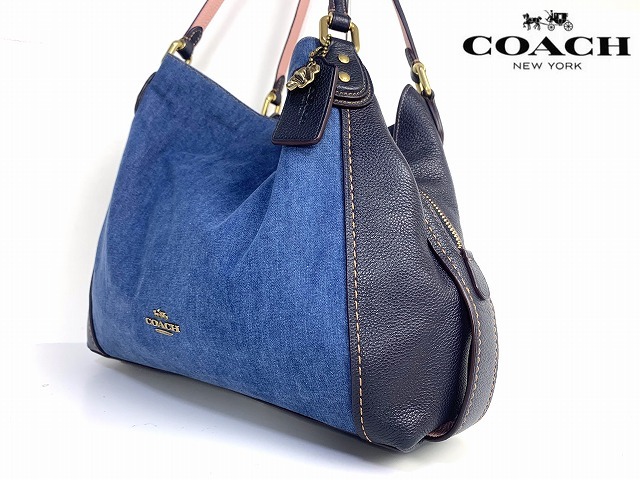 美品 送料無料 コーチ COACH デニム 2Way ショルダーバッグ 美品 送料無料 コーチ COACH デニム 2Way ショルダーバッグ
