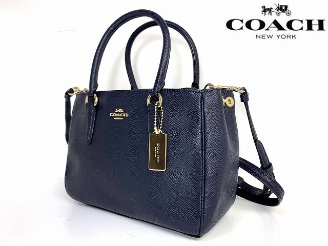  beautiful goods * free shipping * Coach COACH luxury Cross g lane leather 2WAY shoulder bag handbag navy 