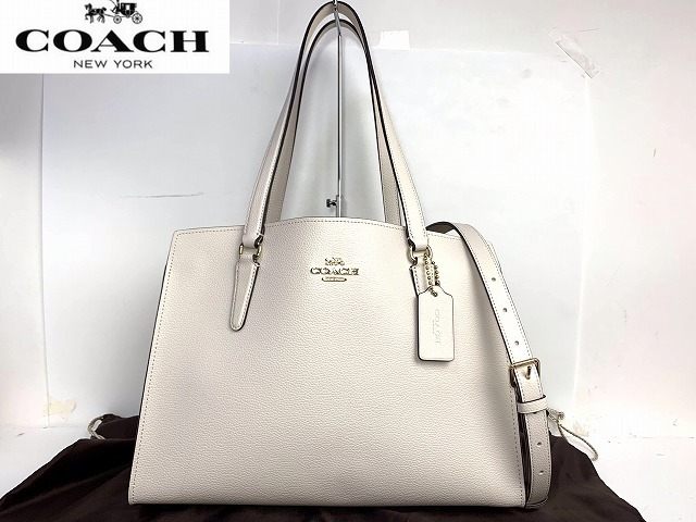 新品同様★送料無料★ コーチ COACH ラグジュアリー レザー テイタム キャリーオール 2Way ショルダーバッグ トートバッグ