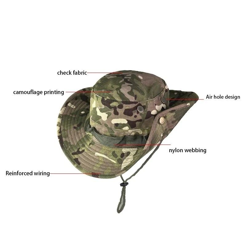 【特価】ミリタリー サバゲー ハット 帽子 GLOCK ジャングル アドベンチャー サファリ アメリカ スナイパー PMC 迷彩