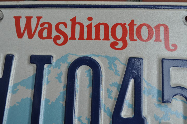 送料込み 中古実物本物　アメ車ライセンスプレートユーズド　Washington OF/NA アンティークコレクションヴィンテージcartags_画像10