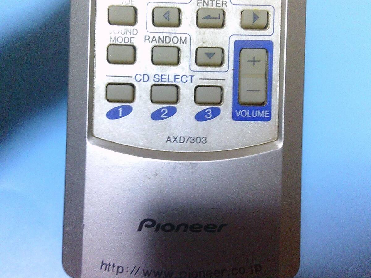 ラス32　 除菌・清掃済　Pioneer パイオニア オーディオリモコン AXD7303　赤外線発光確認済_画像2