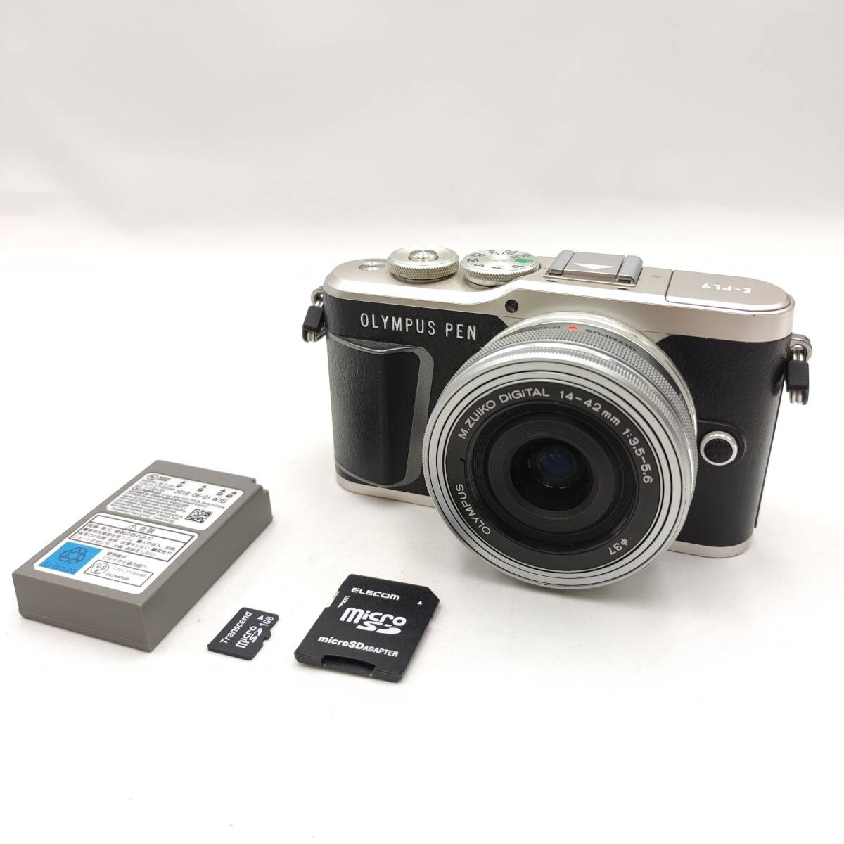 BCm145I 60 OLYMPUS PEN E-PL9 ペン ミラーレス一眼レフカメラ microSD1GB付き レンズ M.ZUIKO DIGITAL 14-42mm 1:3.5-5.6 タッチパネル_画像1