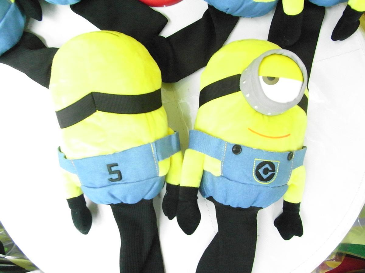 ミニオンズ minions 1w 3w 5w ヘッドカバーセット　ぬいぐるみ_ミニオンズ　minions