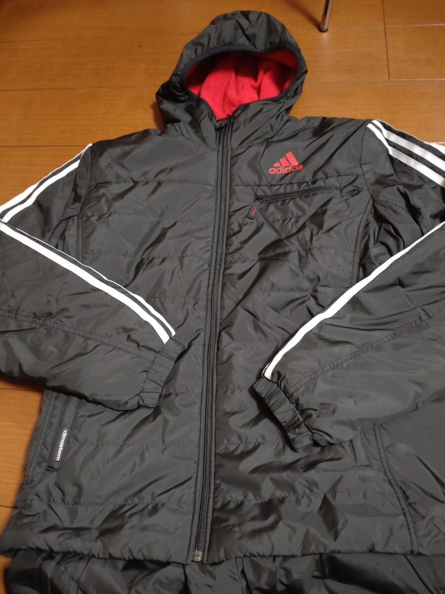 ◎新品◎未使用　adidas　アディダス　ウインドブレーカー 上下セット　Oサイズ　冬用　ランニング　陸上部　冬用ウィンドブレーカー_画像2