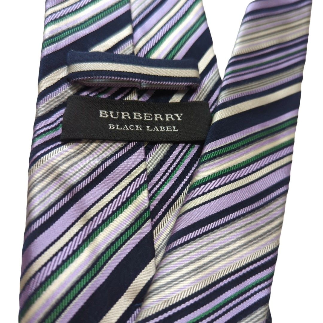 ネクタイ2点セット　BURBERRY FENDI ビジネス パープル 紫 シルク 総柄