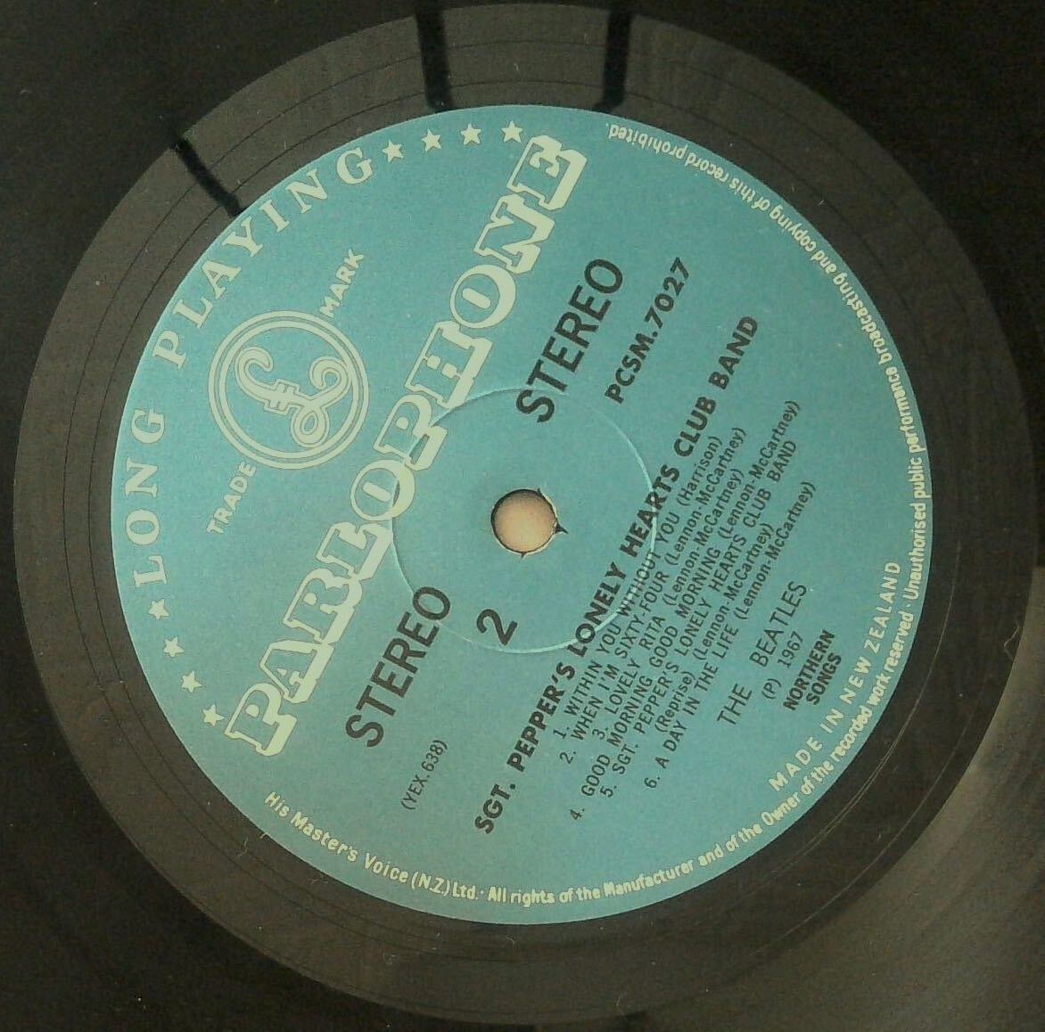 The Beatles Sgt. Peppers PCSM 7027 Parlophone ニュージーランド オリジナル盤 LP レコードの画像4