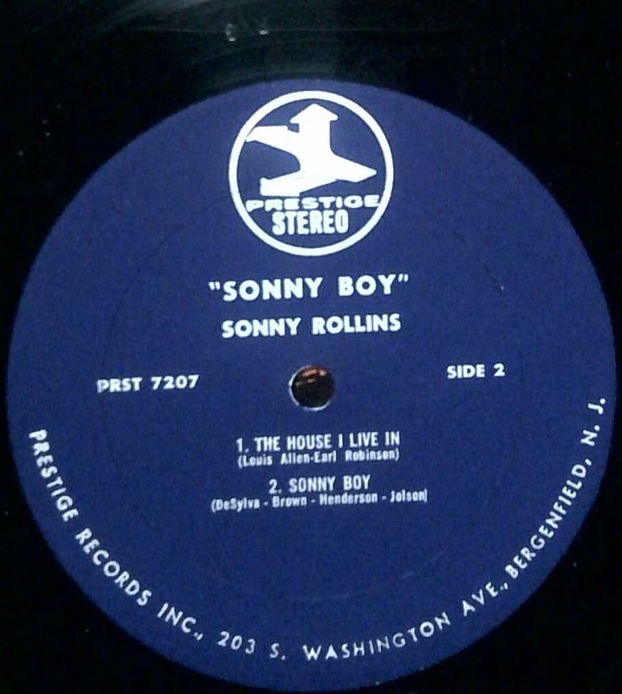 Sonny Rollins - Sonny Boy Prestige 青矢印 PRLP 7207 van gelder LP レコードの画像3